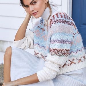 Daily Practice by Anthropologie Cropped Fair Isle Sweater
